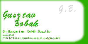 gusztav bobak business card