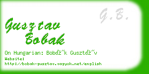 gusztav bobak business card